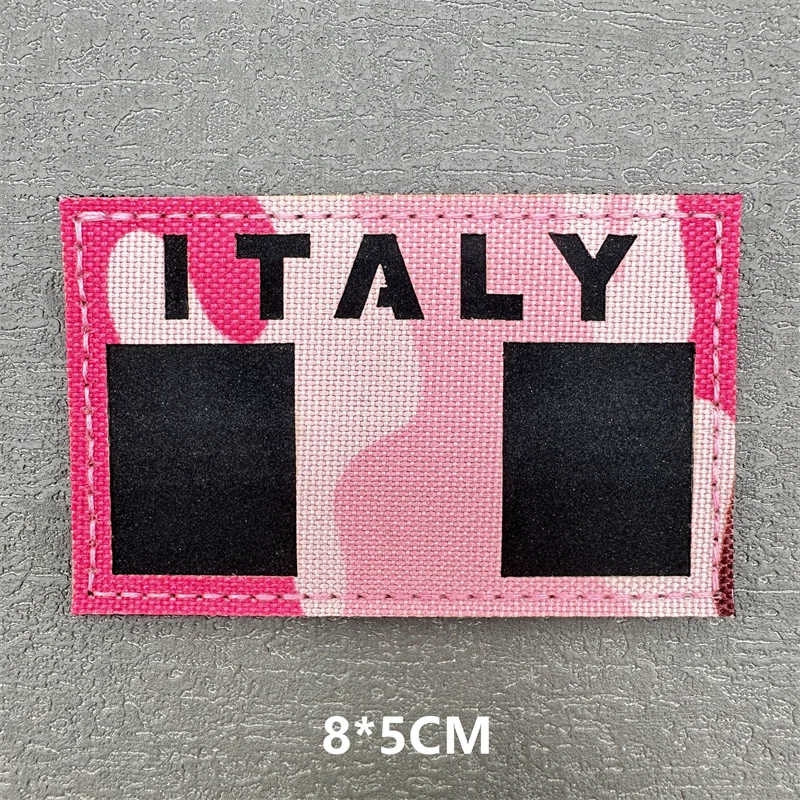 Parche táctico reflectante IR rosa – Adhesivo MOLLE para chaleco o mochila - imagen 5