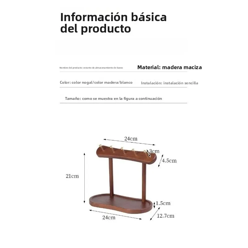 Zapatero de entrada con colgador madera maciza y bandeja antimoho