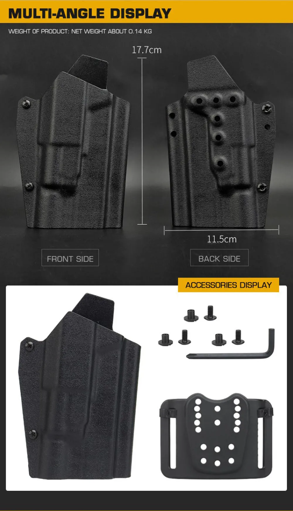 Detalle del diseño de extracción rápida y perfil compacto