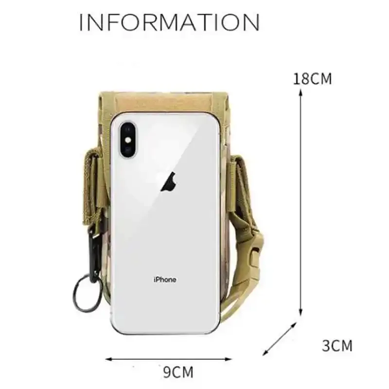 Bolsa táctica MOLLE camuflaje multiusos para teléfono y tarjetas
