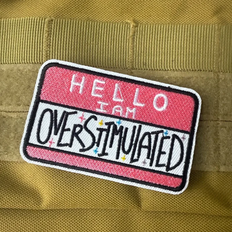 Parche táctico bordado 'Estoy Sobrecargado' – Humor Militar Velcro Molle mochila - imagen 3