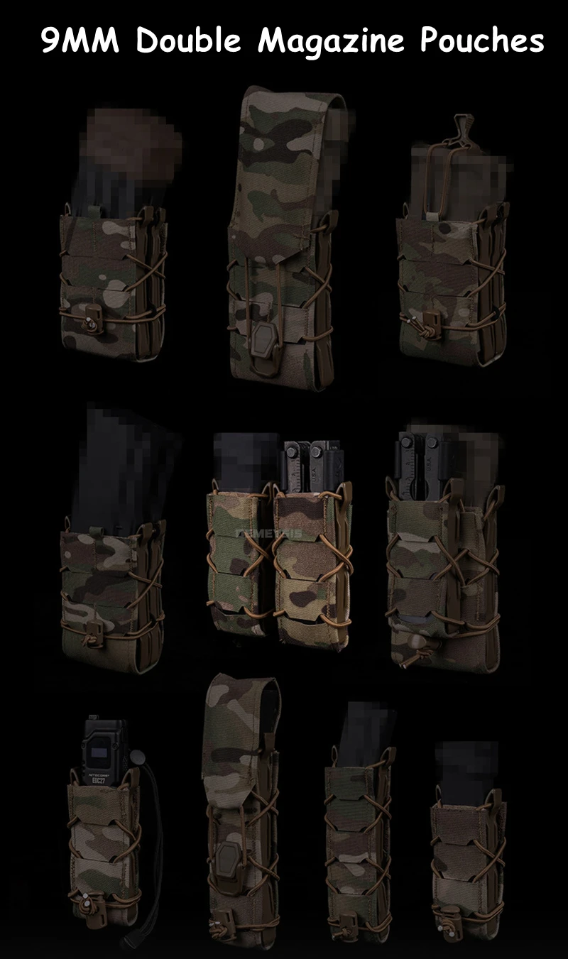 Bolsa táctica doble para revistas de 9mm
