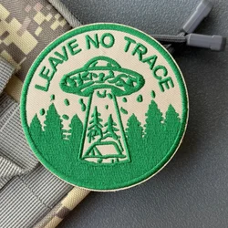 Parche táctico bordado Leave No Trace con velcro para mochila