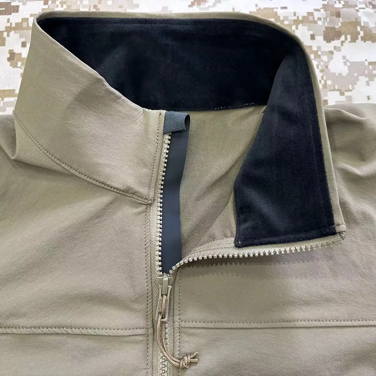 DRAC Hoja Chaqueta táctica cremallera completa cocodrilo concha suave