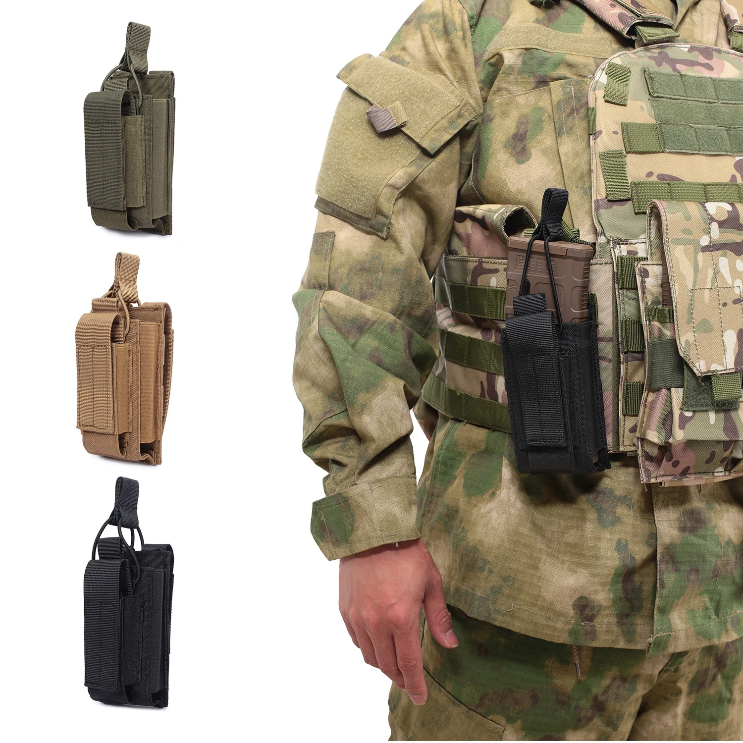 Bolsas tácticas para revistas con sistema MOLLE
