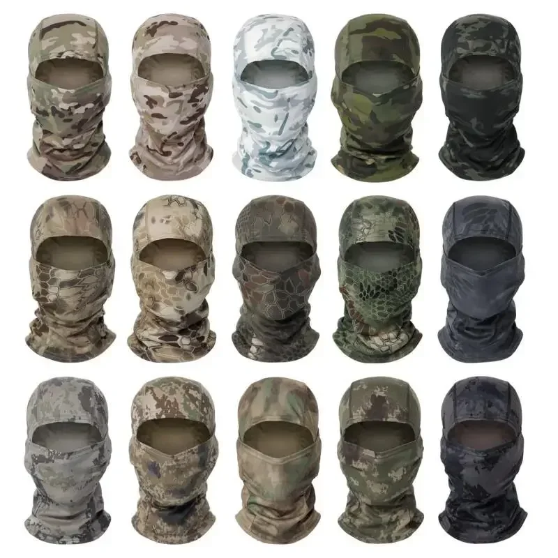 Pasamontañas táctico camuflaje facial completa, malla secado rápido - imagen 5