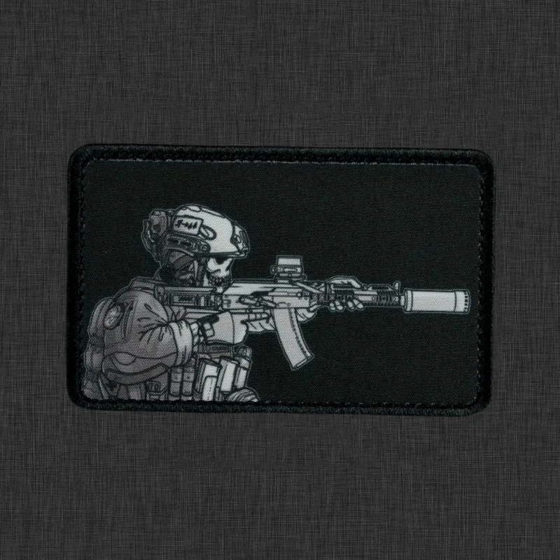 Parche táctico velcro silueta soldado – Para uniforme militar - imagen 4
