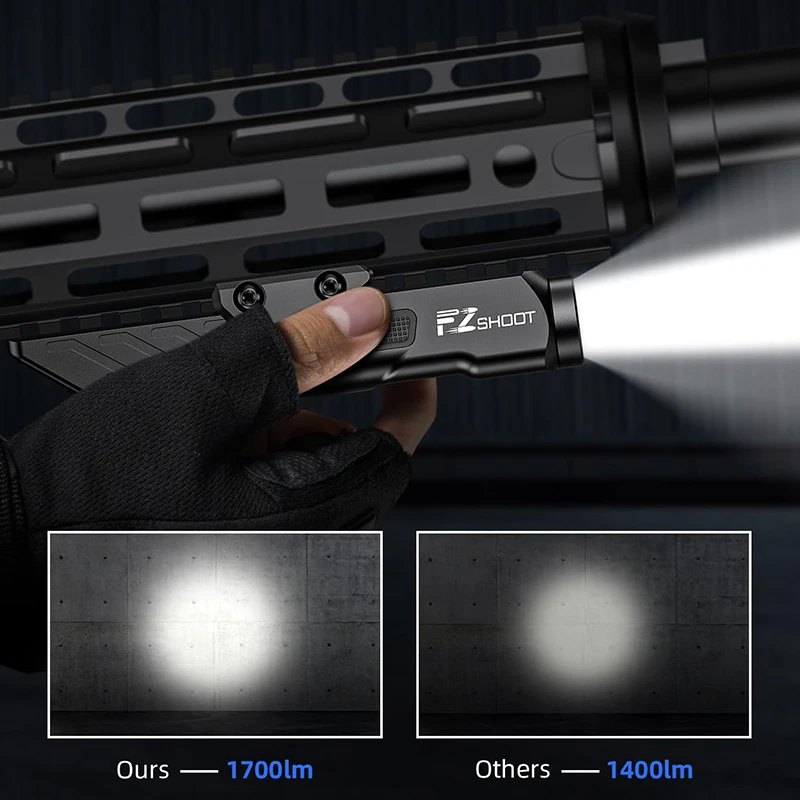 MidTen linterna táctica 1700 lúmenes para rifle - riel Picatinny - imagen 3