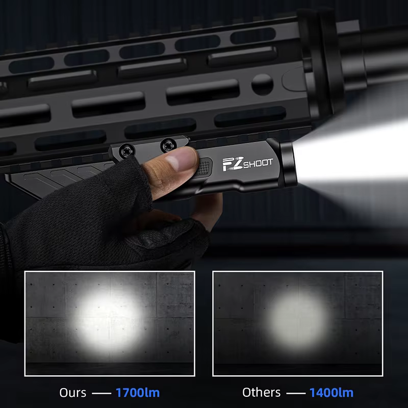MidTen linterna táctica 1700 lúmenes para rifle - riel Picatinny - imagen 3