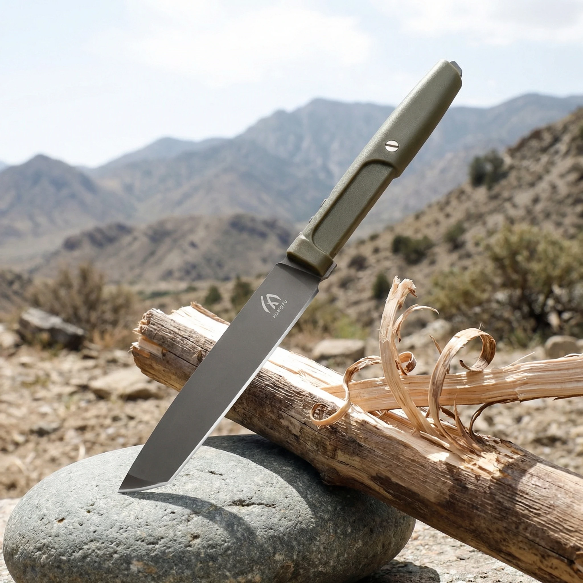 Cuchillo táctico fijo G10 con funda para actividades al aire libre - imagen 5