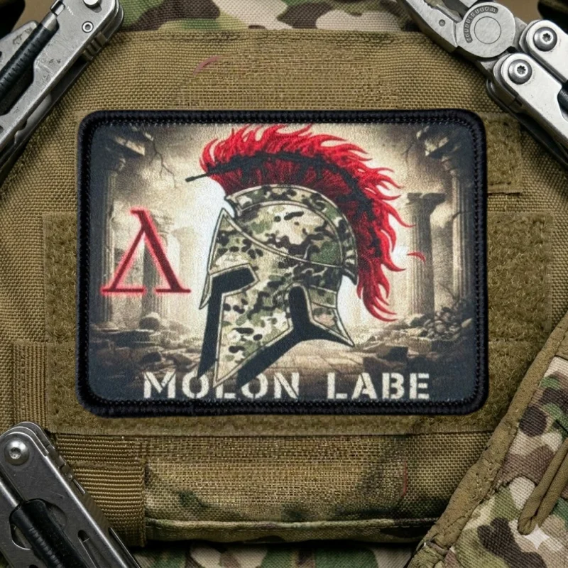 Spartan parche táctico camuflaje calavera con velcro para mochila - imagen 3
