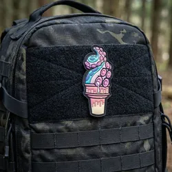 Parche táctico 3D PVC pulpo helado para chalecos y mochilas