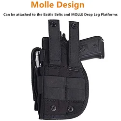 Funda táctica MOLLE para pistola Glock/M1911 derecha con cargador