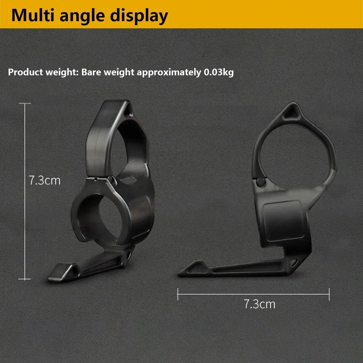 Anillo antideslizante táctico para linterna con clip adaptador - imagen 4