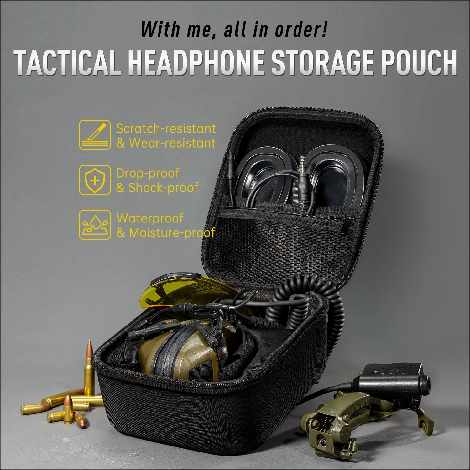 Funda rígida EARMOR para protectores auditivos M31 M32 – Estanca a prueba de golpes - imagen 2