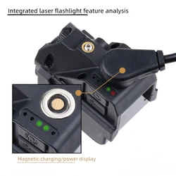 Linterna táctica LED con puntero láser para montaje en pistola