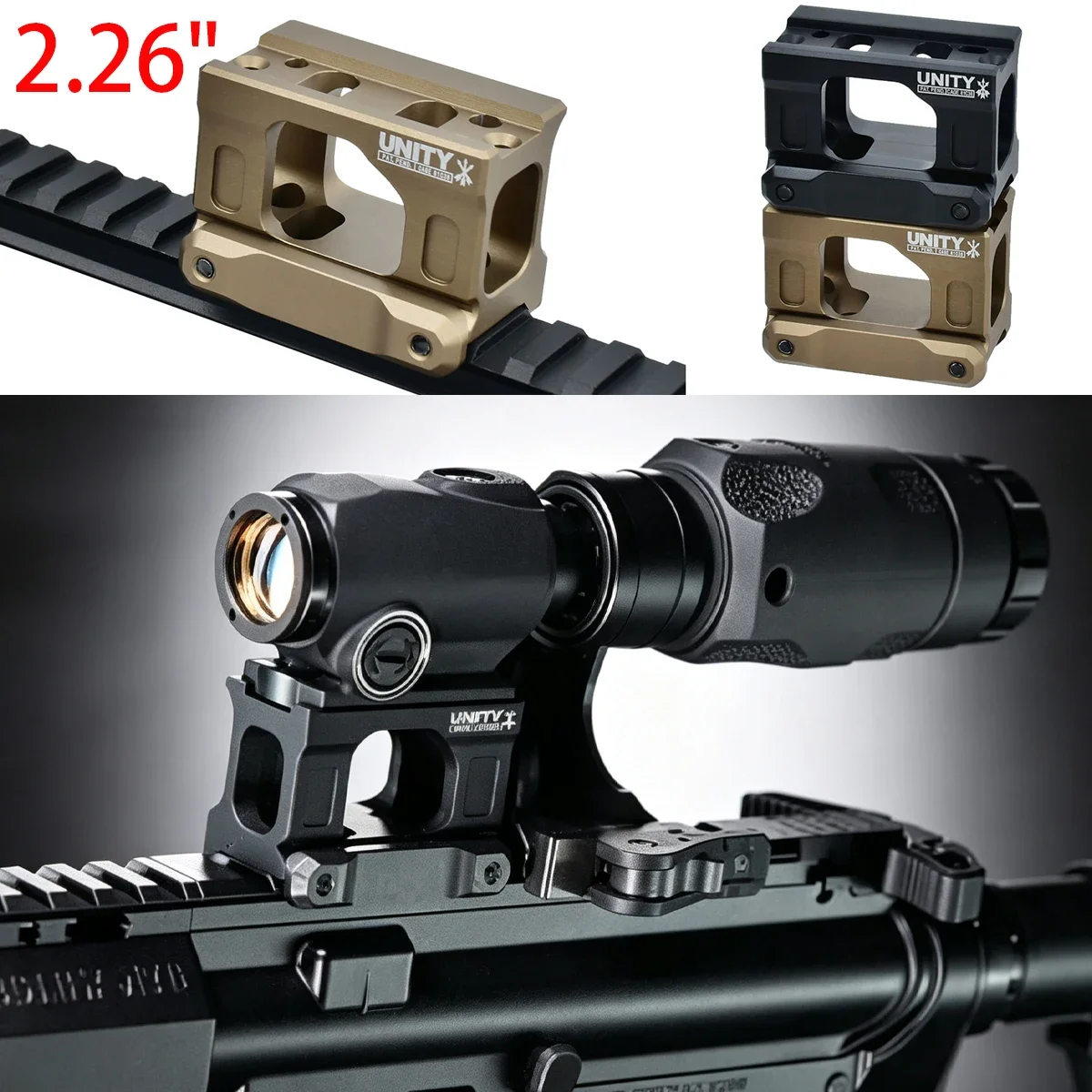 Detalle del soporte universal LAMBUL para riel de 20 mm