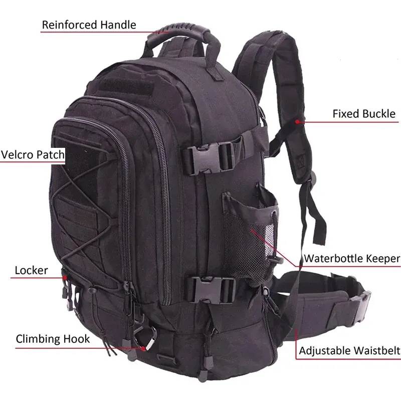 Mochila táctica MOLLE impermeable – Senderismo y acampada - imagen 3