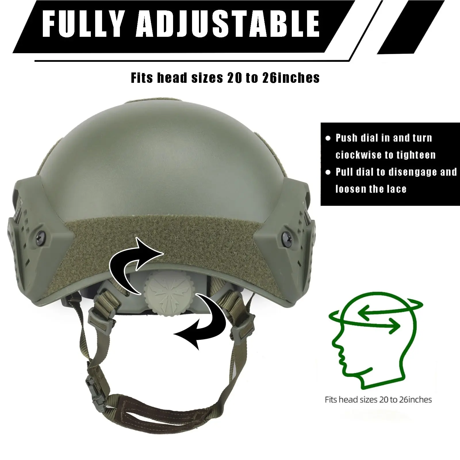 Casco táctico Fast Bump camuflaje con NVG simulado para airsoft - imagen 5