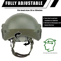 Casco táctico Fast Bump camuflaje con NVG simulado para airsoft