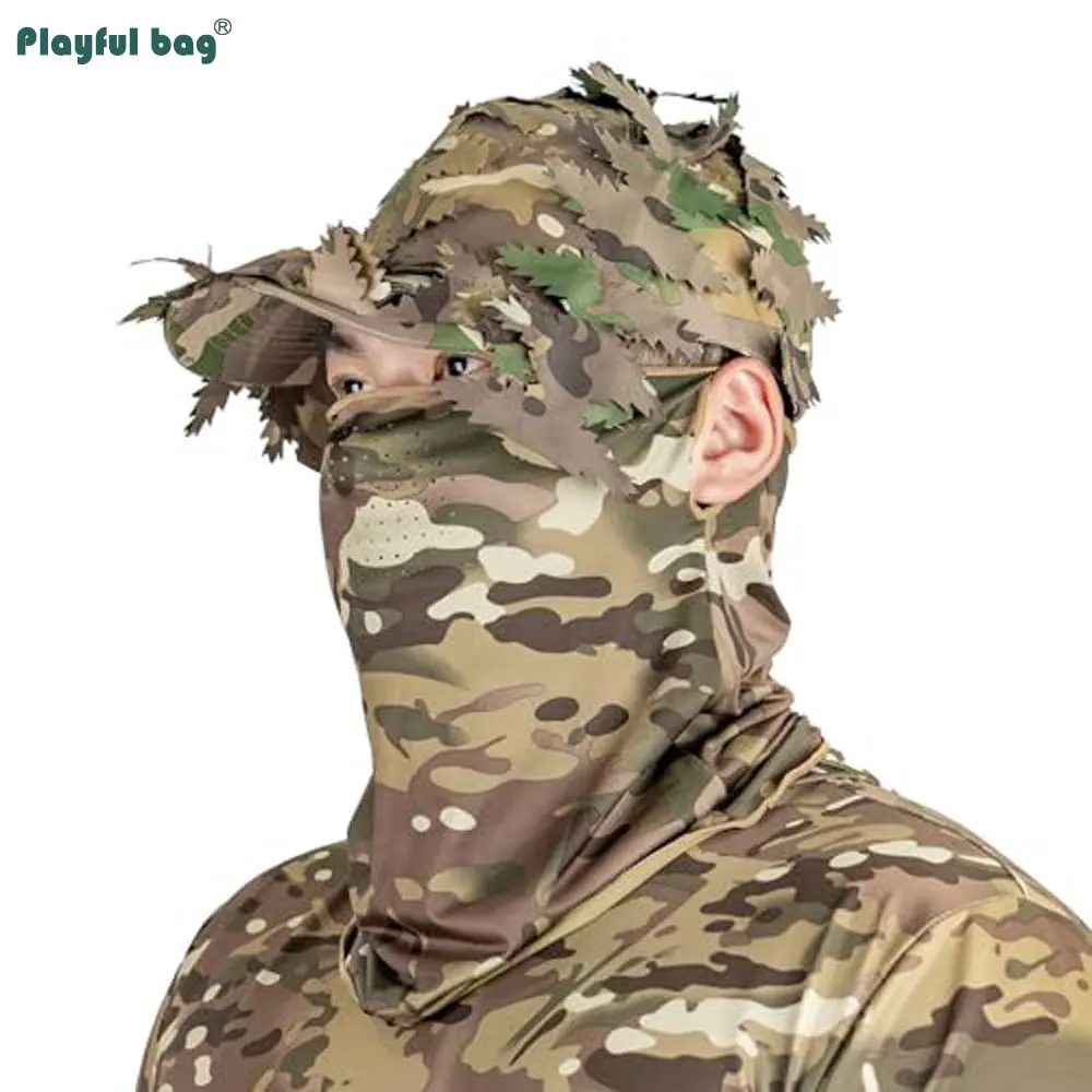 Conjunto táctico camuflaje para exterior con guantes y máscara - imagen 4