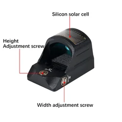 Mira punto rojo solar táctica caza airsoft riel 20mm tiro aire libre