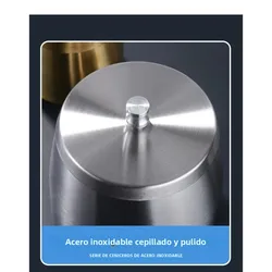 Cenicero de acero inoxidable antiviento y antipolvo gran capacidad