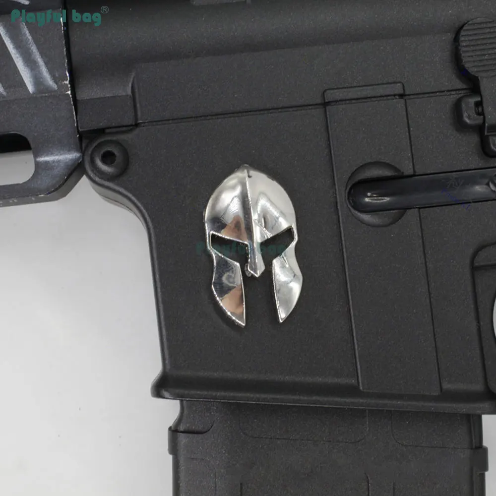 Pegatina Airsoft adhesiva espartana de metal para caza deportiva - imagen 3