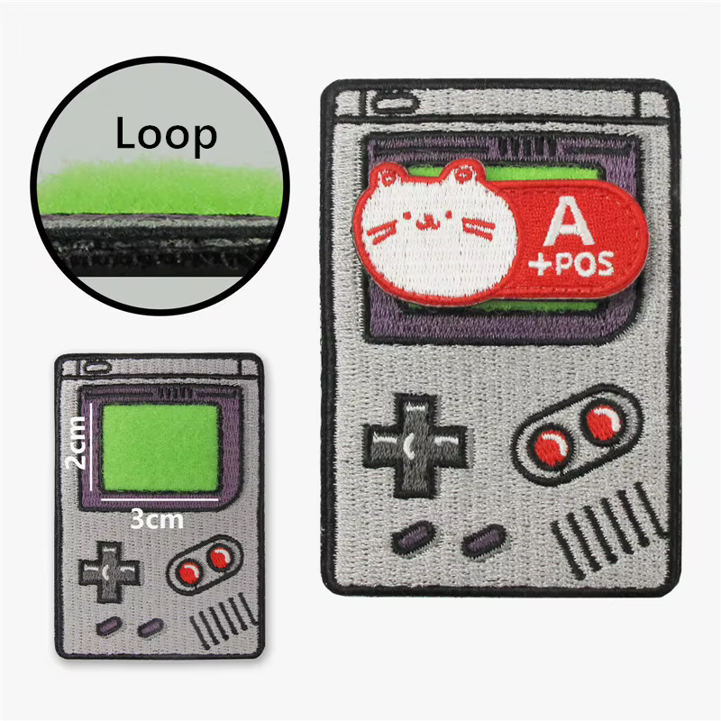 Parche bordado Gameboy retro nostálgico – insignia cinta magnética - imagen 2