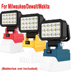 Lámpara de trabajo LED inalámbrica para Makita, Milwaukee y Dewalt