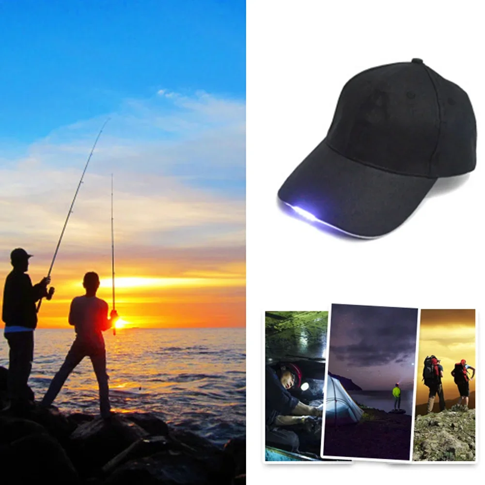 Gorra LED negra con luz