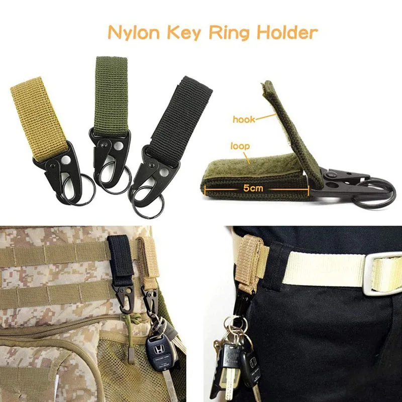Accesorios Molle tácticos: clips, hebillas y ganchos tipo D