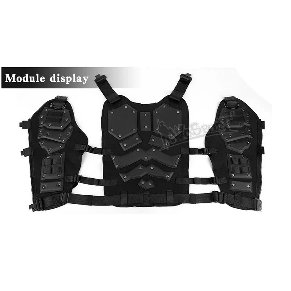 Chaleco táctico MOLLE con protección EVA para airsoft y paintball - imagen 2