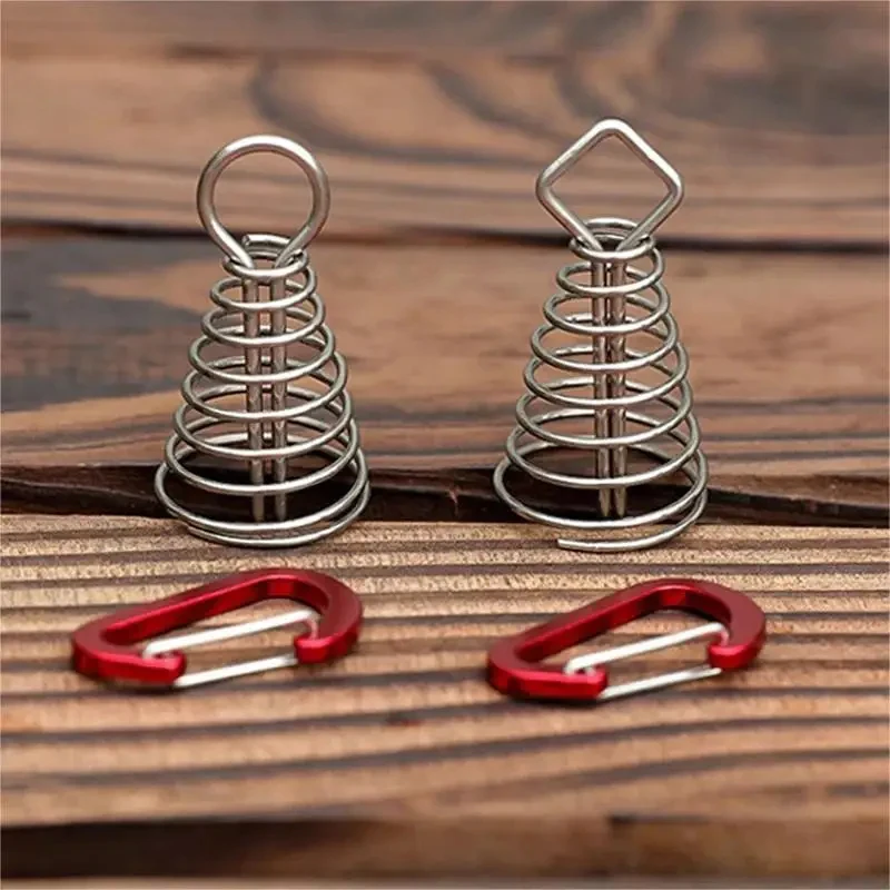 Piqueta acero inoxidable con tensor para cuerda elástica tienda campaña - imagen 2