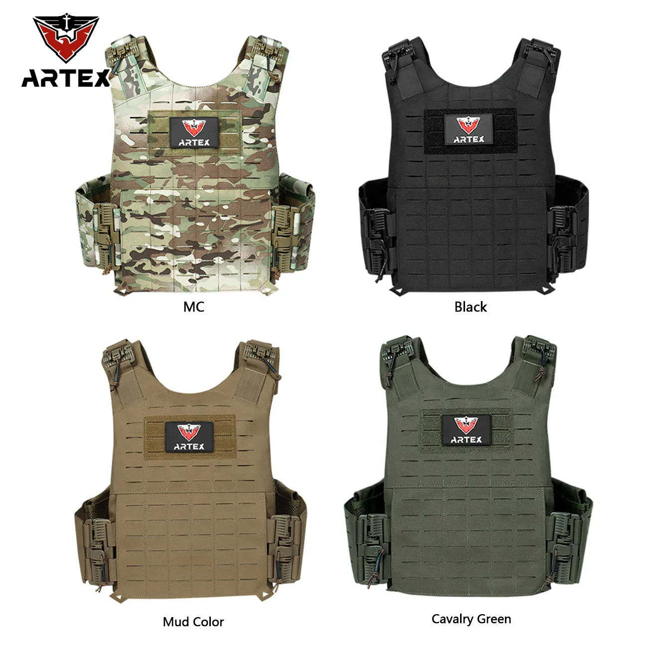 Artex chaleco MOLLE sistema expansión láser liberación rápida - imagen 5