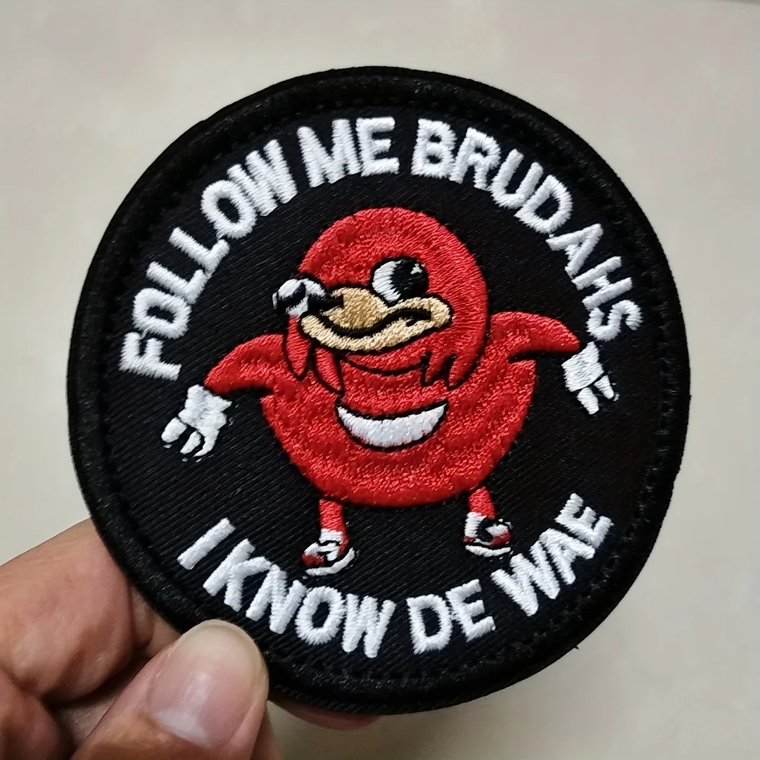Parche MOLLE Ugandan Knuckles Follow Me negro - imagen 4