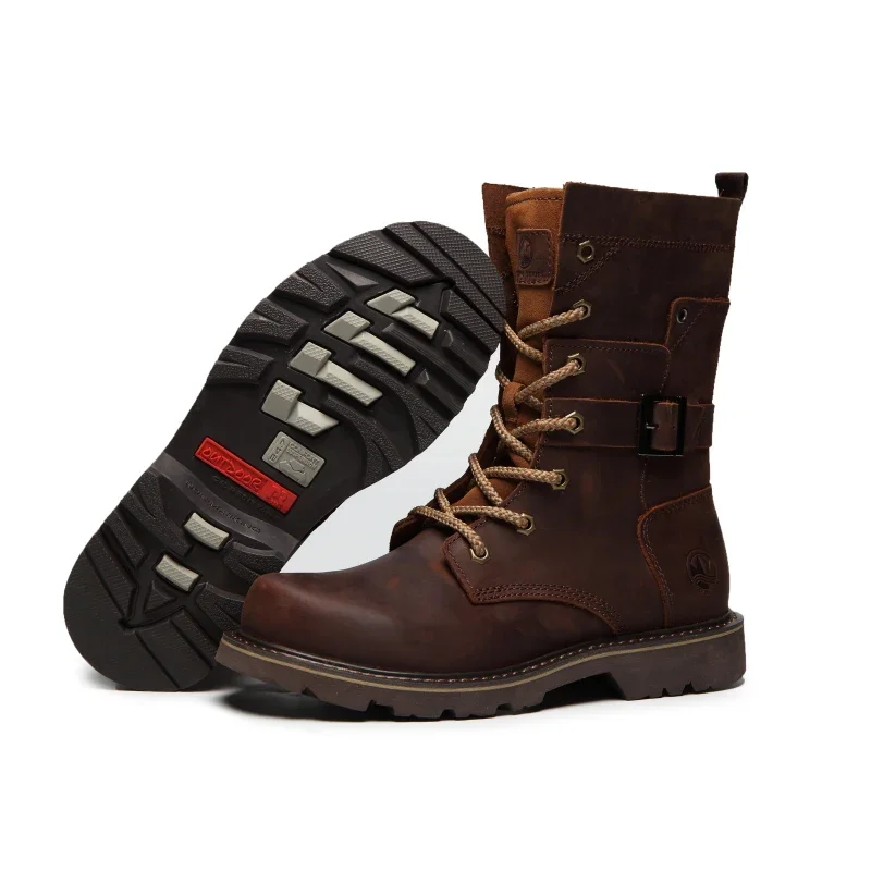 KOWM Botas tácticas impermeables en piel de vaca para trekking - imagen 4
