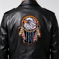 Parche termoadhesivo lobo clásico para chaleco y mochila biker