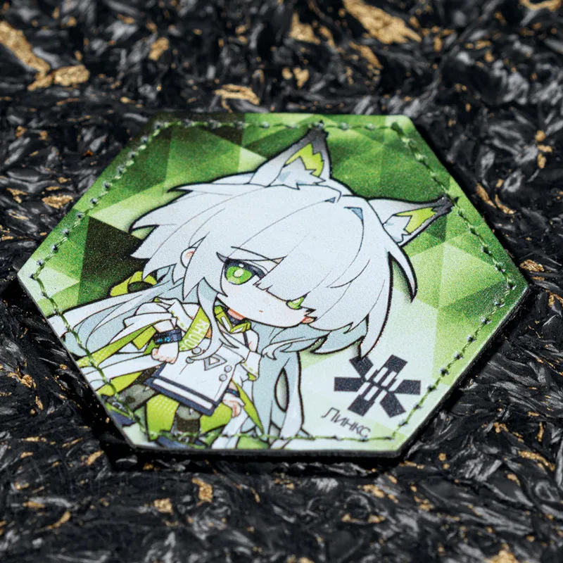 Parche táctico de cuero PU hexagonal Kelsey Mon3tr para brazalete - imagen 2