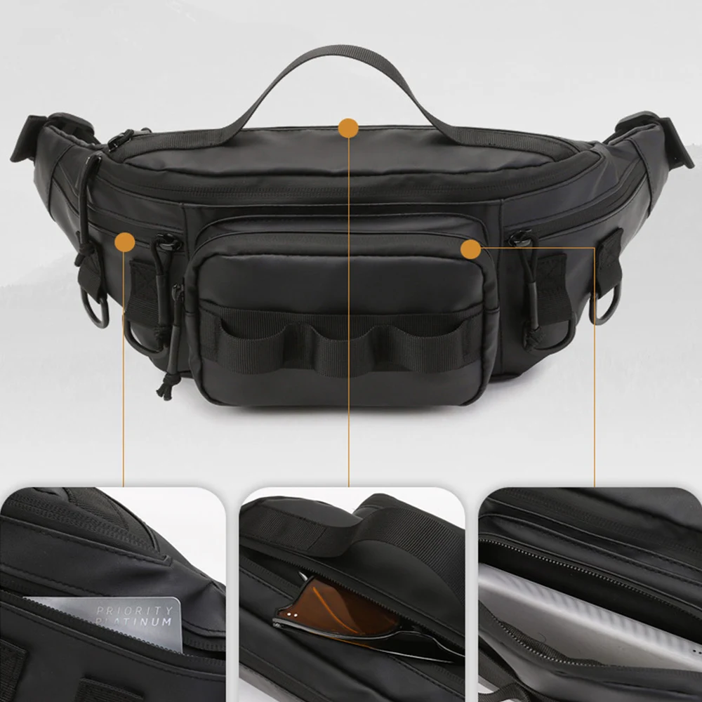 Bolsa de pesca impermeable ligera riñonera multifuncional para hombres