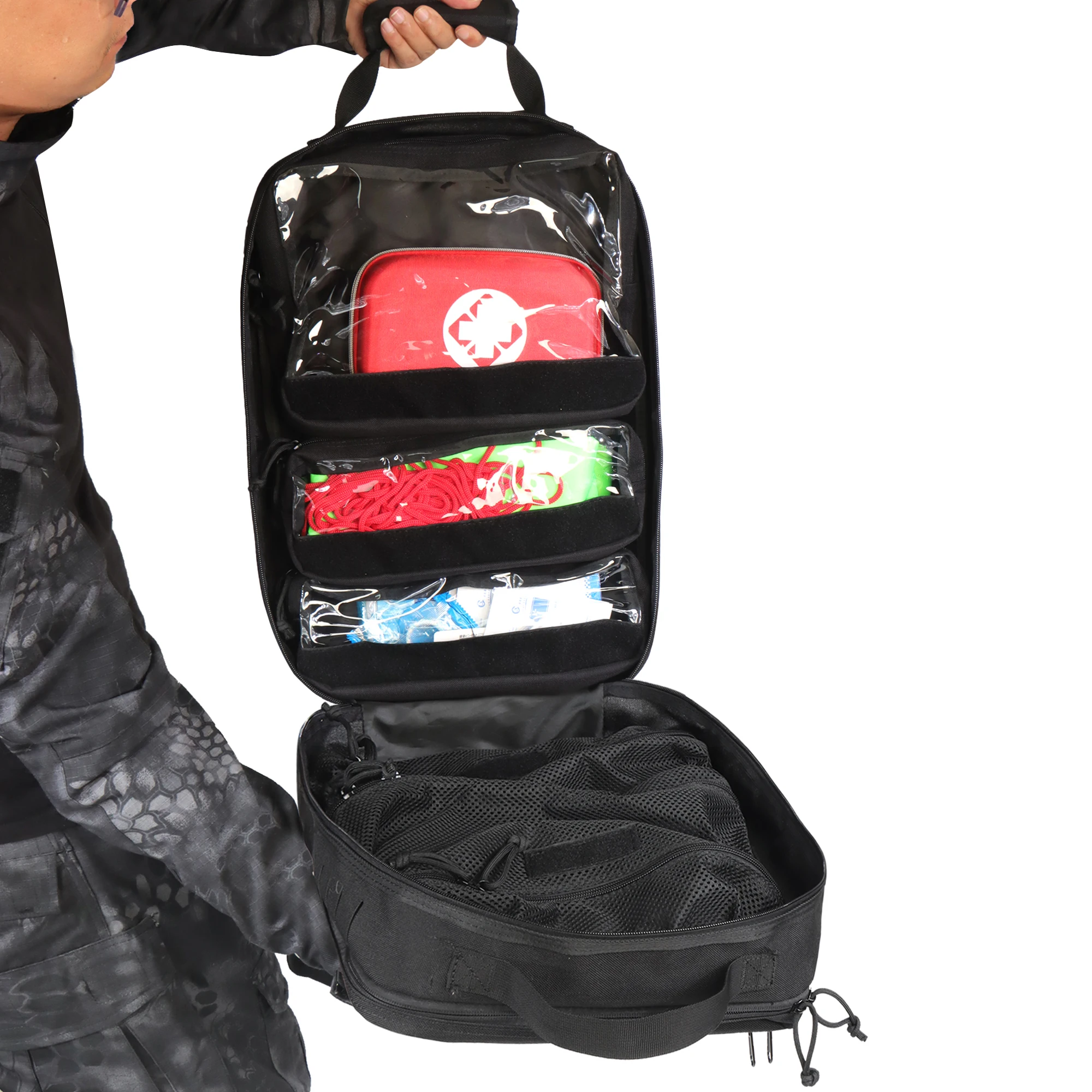 Mochila médica táctica para exteriores con botiquín de primeros auxilios - imagen 5