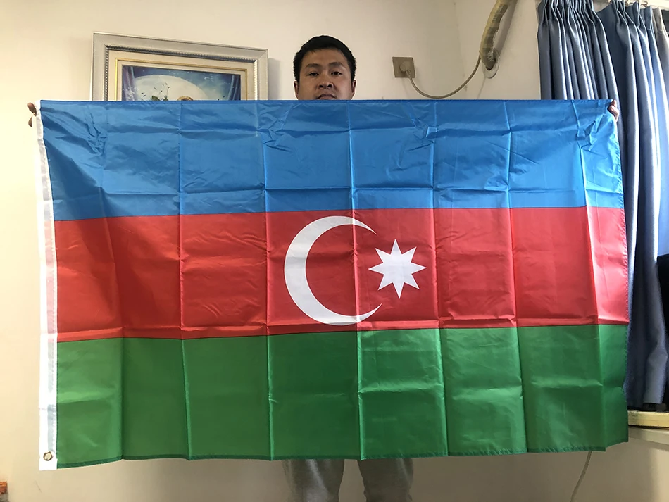 Bandera de Azerbaiyán colgante 90x150cm