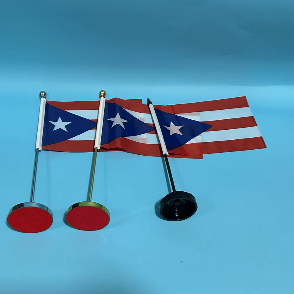 Bandera de Puerto Rico de poliéster para decoración de mesa - imagen 3