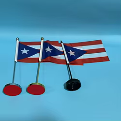Bandera de Puerto Rico para escritorio de poliéster, decoración