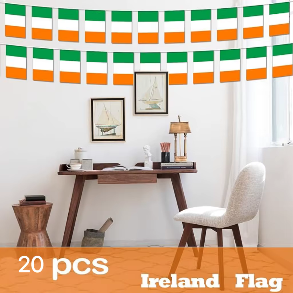 Banderín de cuerda Irlanda para San Patricio – adorno colgante hogar - imagen 5