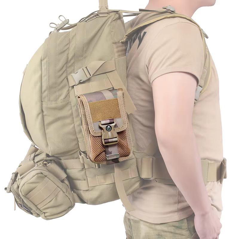 Bolsa táctica MOLLE para teléfono doble capa con brújula - imagen 5