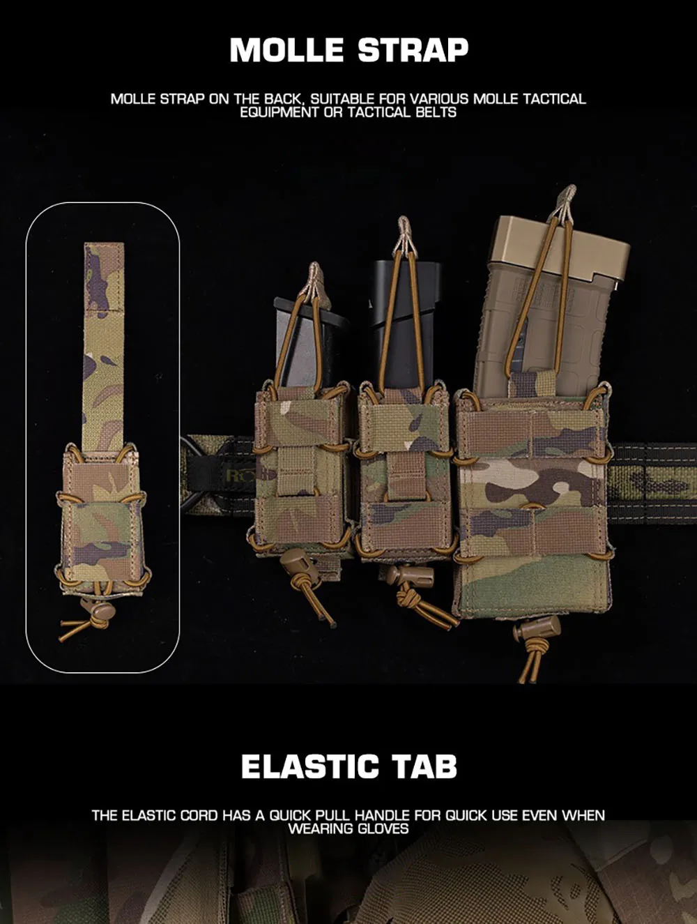 Vista de la bolsa táctica SINAIRSOFT MR en uso con equipo táctico