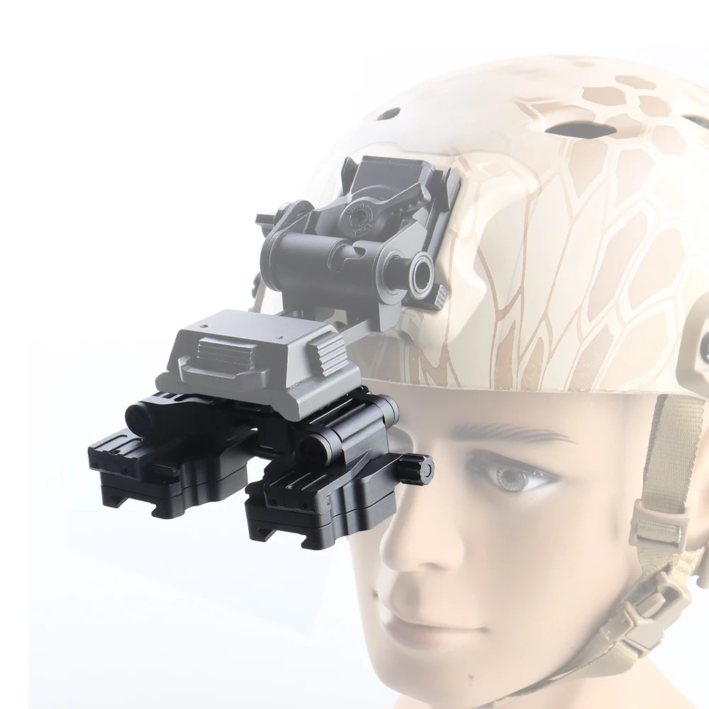 Adaptador NVG para casco con puente PVS-14 y soporte gafas - imagen 5