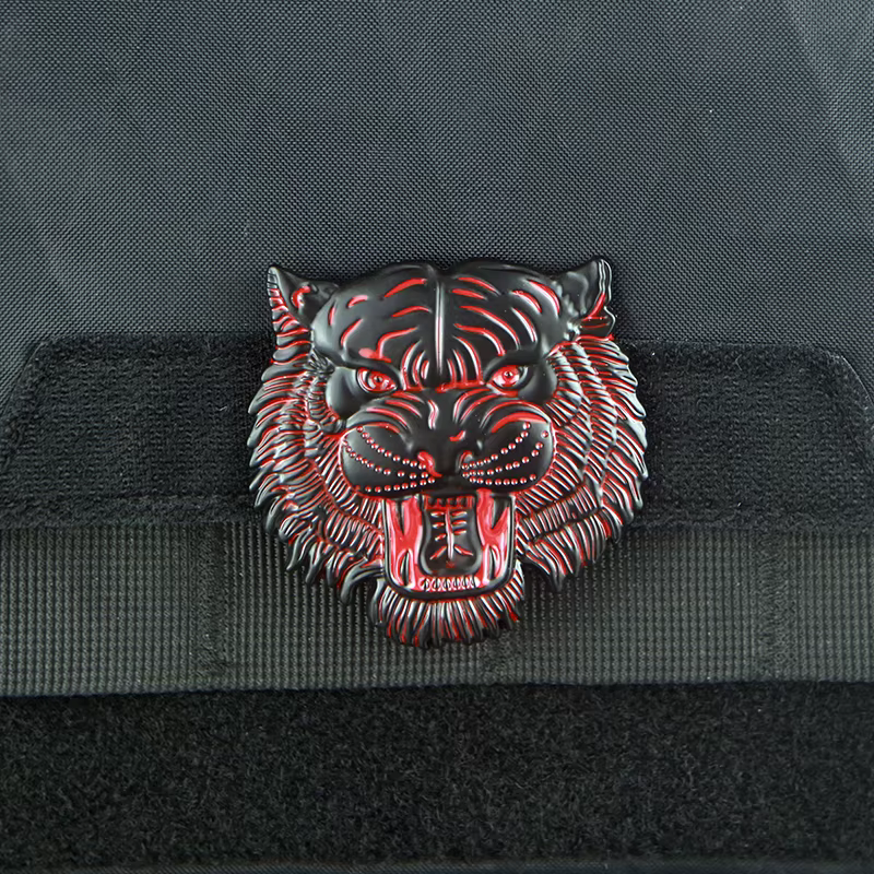 Parche táctico 3D metálico cabeza de tigre para chaleco - imagen 5