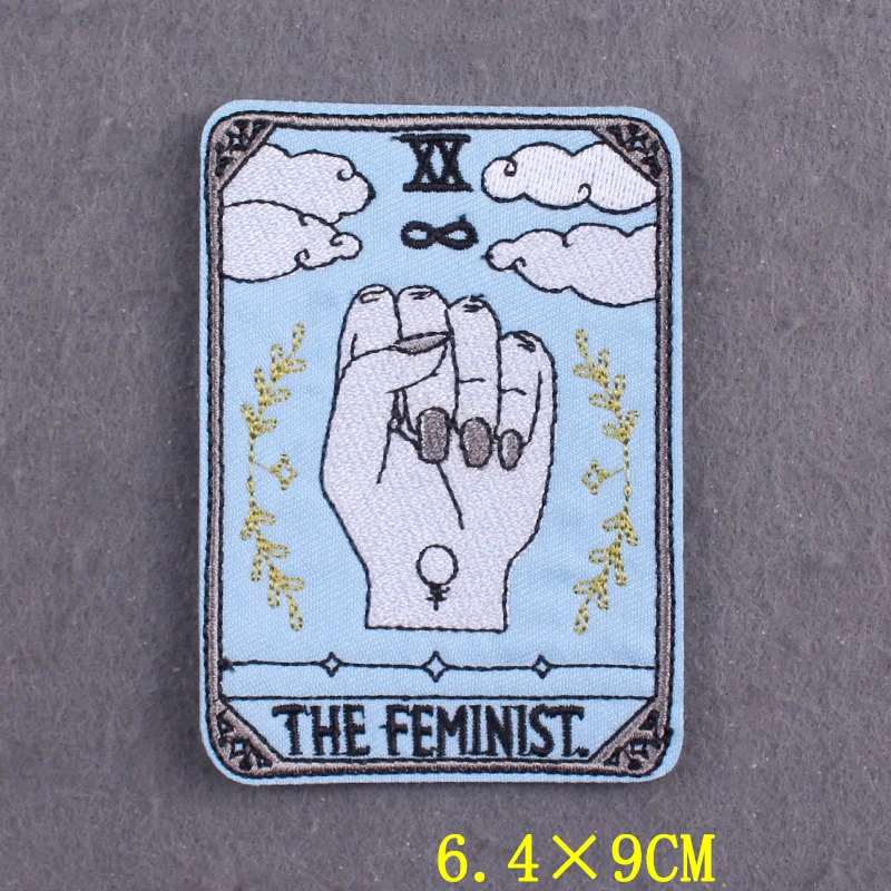 Parche bordado tarot feminista para chaleco o mochila - imagen 2